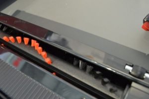 Turbo brush's two types of bristles