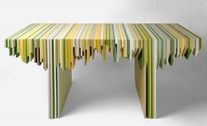 scrap table made of leftover materials