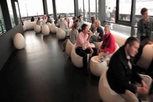 Egg Chairs at Le Nid bar