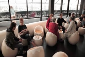 Egg Chairs at Le Nid bar