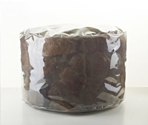 Bare Hair poufs made from human hair