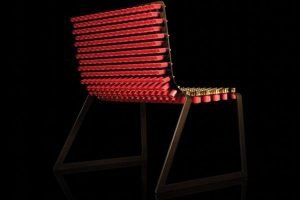 Fully Loaded Chair made from shotgun bullets
