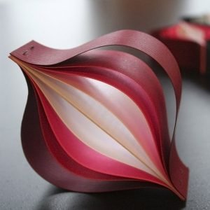 'Christmas Ornaments' made from just paper in Origami style