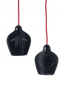 Dentelle line of lamp shades crafted by 3D printing