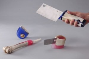 Designer crafts an exclusive knife set from natural bones