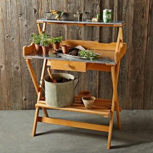 Foldable potting table