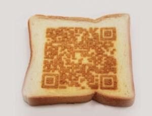 Toasted bread with laser cookery