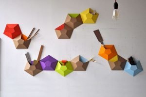 Cardboard wall pockets