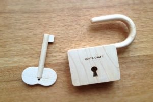 Key of the tree wood lock