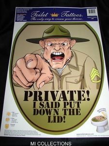 Sergeant toilet cover