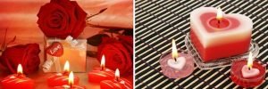 decorate your home with candles on Valentine's Day
