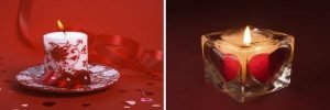 decorate your home with candles on Valentine's Day