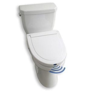 Hands free toilet seat