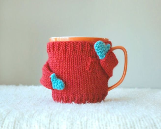 Knit coffee mug sweaters - whimsical and adorable!