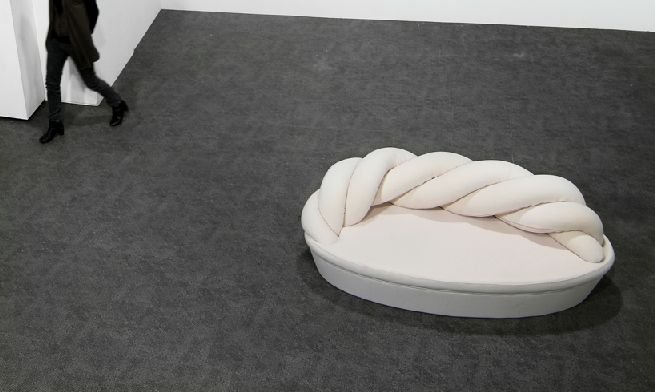 Top view of Marshmallow sofa showing curved backrest