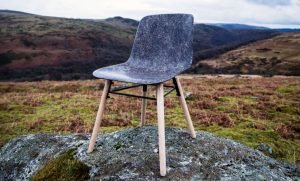 solid wool chair