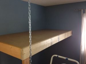 how to build a suspended loft bed