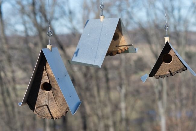 DIY Birdhouses made with wood stumps_2