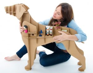 chucho cardboard dog shaped