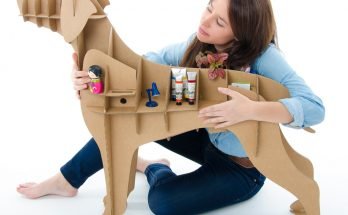 chucho cardboard dog shaped