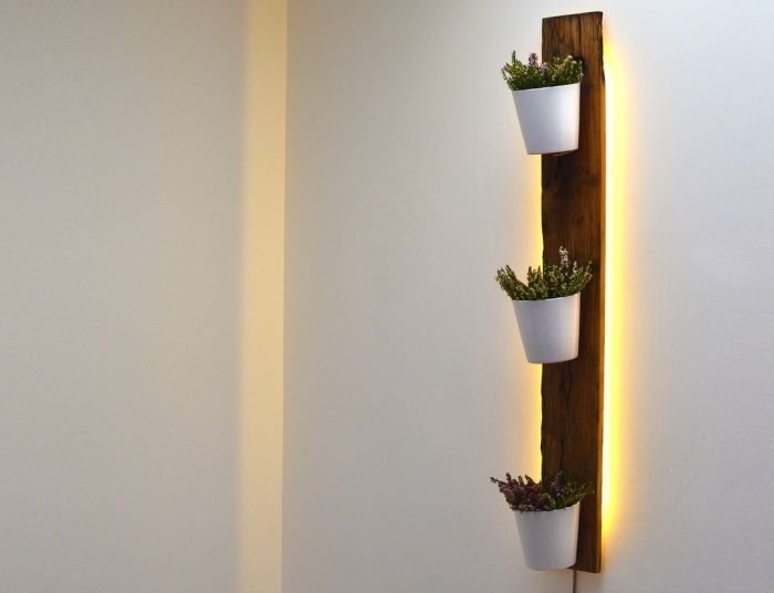 Backlit French Wagon Oak Vertical Planter_4