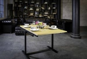 swing table that converts into shelf