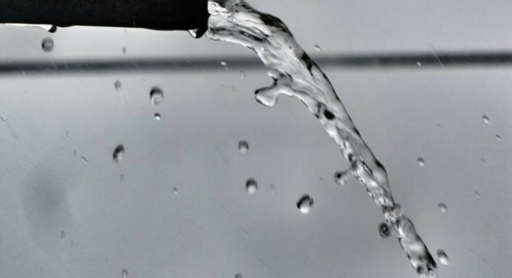 water flowing out pipe