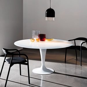 glass tulip dining table