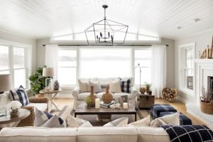 hampton style living room