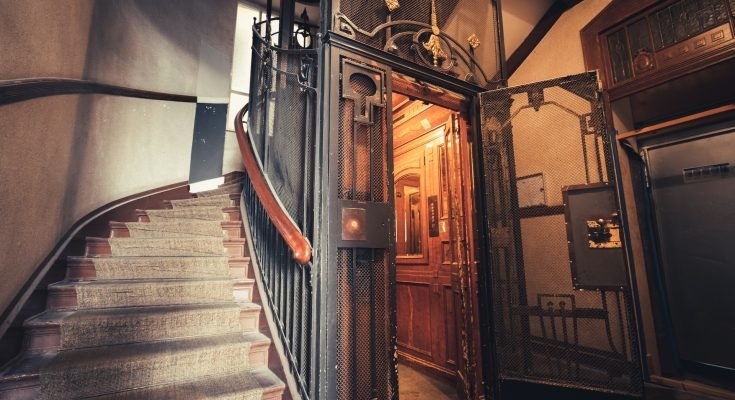 elevator in an old building