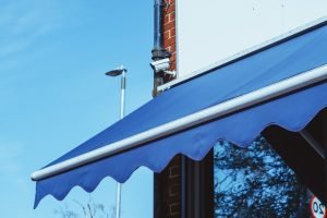 blue awnings