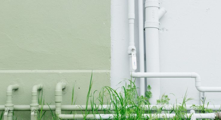 pipes outside a building