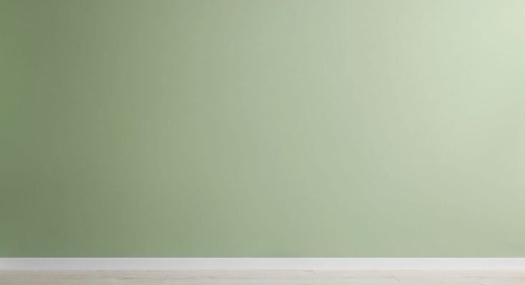 green wall gray floor